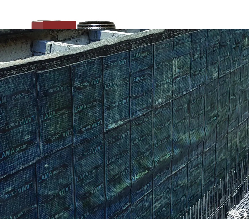 LAMAWP-LAMA-Water proofing-LAMABOARD is a semi-rigid protection board of modified asphalt compound with a core of synthetic fiberglass