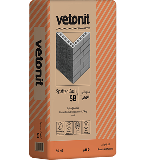 Spatter Dash SB Cementitious scratch coat/ key coat.